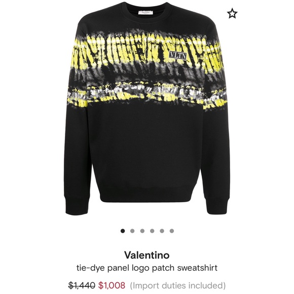 Valentino tie-dye panel logo patch sweatshirt - Picture 3 of 12